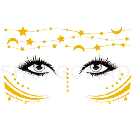 Glitter Freckles Face Temporary Waterproof Tattoo By ShopGomad Stary Nights
