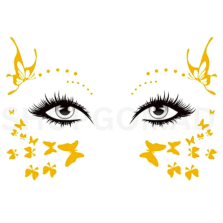 Glitter Freckles Face Temporary Waterproof Tattoo By ShopGomad Butterfly