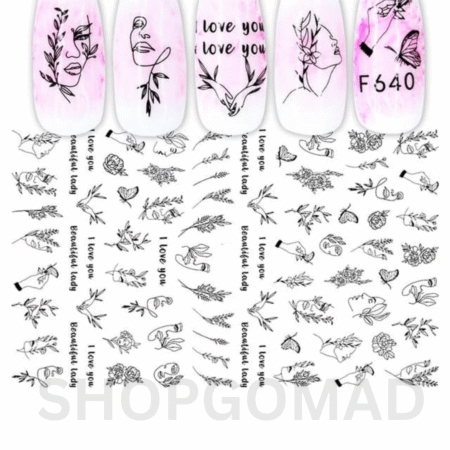 Nail decal Sticker  By ShopGomad