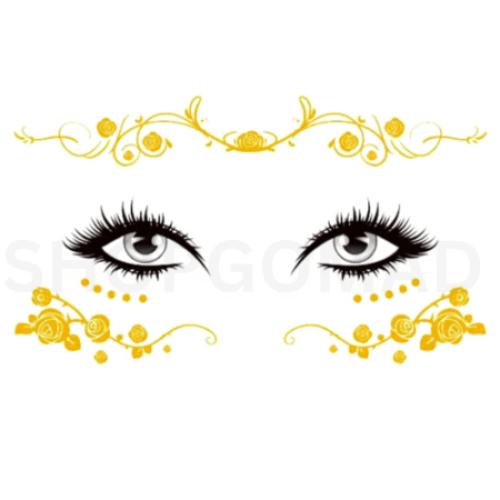 Glitter Freckles Face Temporary Waterproof Tattoo By ShopGomad Floral Design