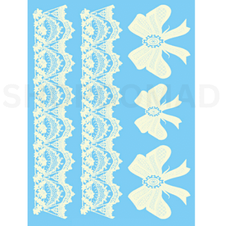 White Bow Band Waterproof Temporary Tattoo By ShopGomad