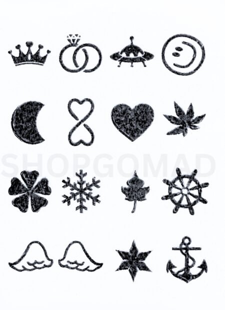 Pack Of 16 Semi Permanent Finger Tattoos By ShopGomad