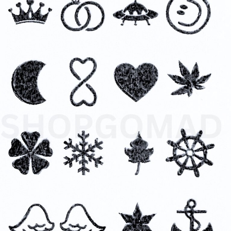 Pack Of 16 Semi Permanent Finger Tattoos By ShopGomad