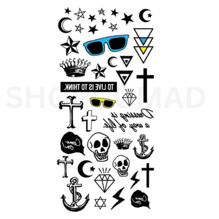 Finger Tats Pack Temporary Tattoo By ShopGomad