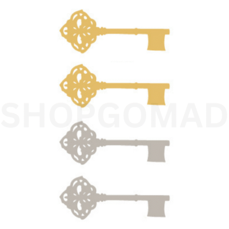 Key Waterproof Metallic/Flash Temporary Tattoo By ShopGomad