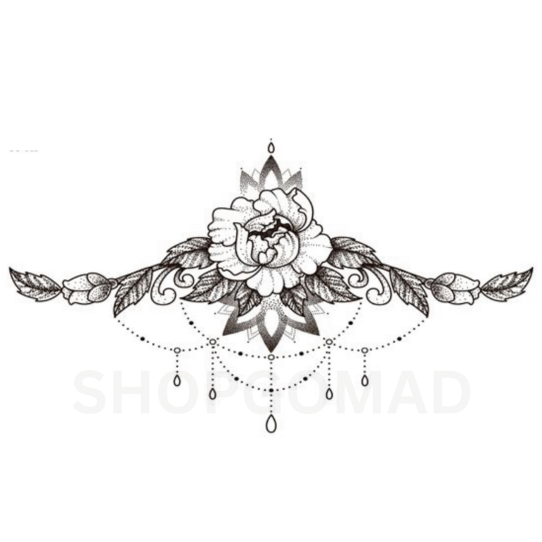 Back And Chest Temporary Tattoo By ShopGomad