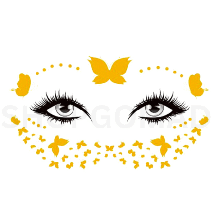 Glitter Butterfly Freckles Face Temporary Waterproof Tattoo By ShopGomad