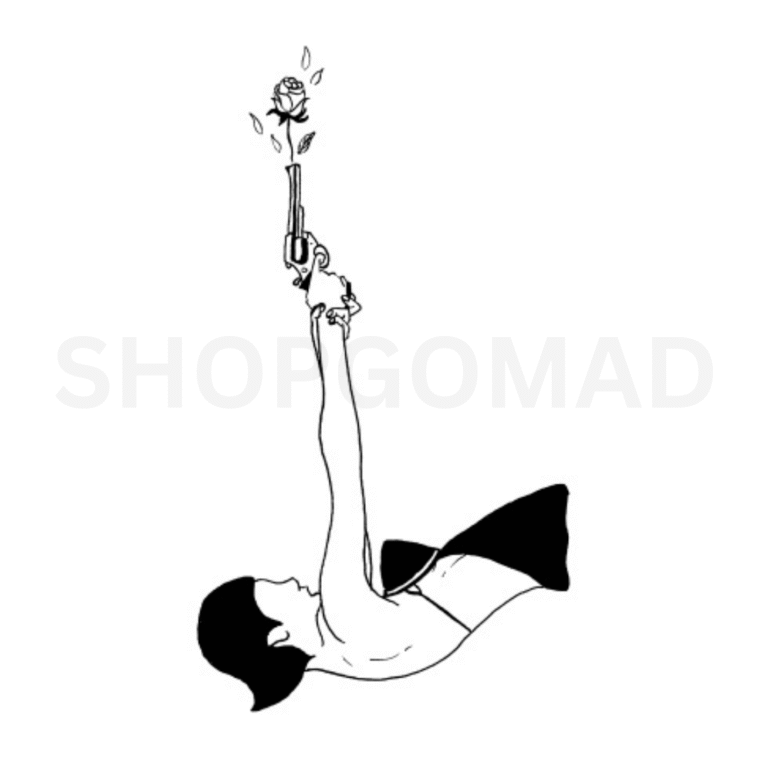 Fire Rose Temporary Tattoo By ShopGomad