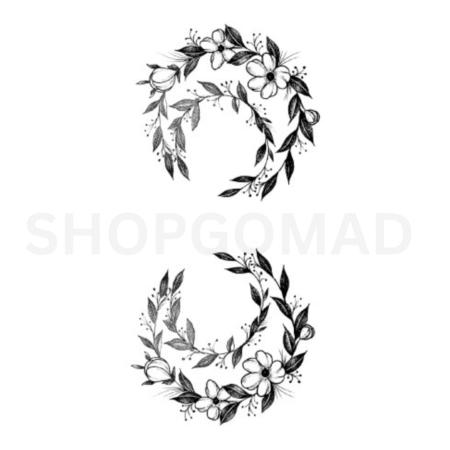 Floral Frame Temporary Tattoo By ShopGomad