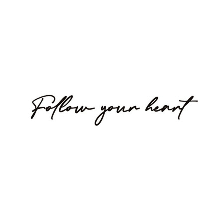 Follow Your Heart Semi Permanent Ink Tattoo By ShopGomad