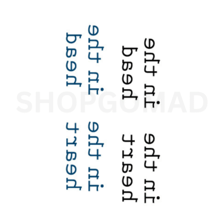 Heart And Head Temporary Tattoo By ShopGomad