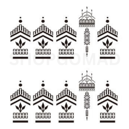 Henna Finger Temporary Tattoo By ShopGomad