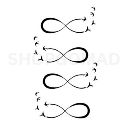 Infinity Bird Temporary Tattoo By ShopGomad