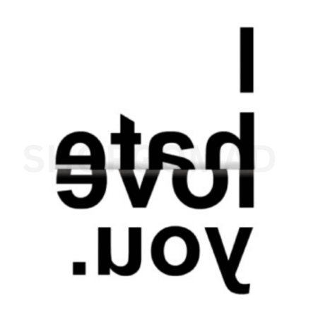 Love Hate Temporary Tattoo By ShopGomad
