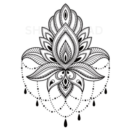 Lotus Mandala Temporary Tattoo By ShopGomad