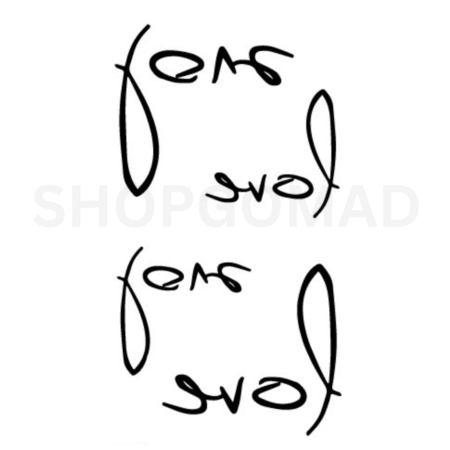Love Temporary Tattoo By ShopGomad
