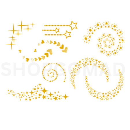 Glitter Freckles Face Temporary Waterproof Tattoo By ShopGomad ( 9 tattoos in 1 sheet )