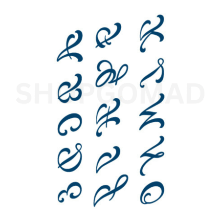 Alphabet Temporary Tattoo By ShopGomad