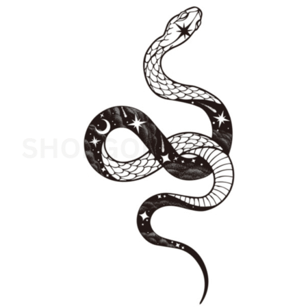 Cosmic Snake Beauty Temporary Tattoo By ShopGomad
