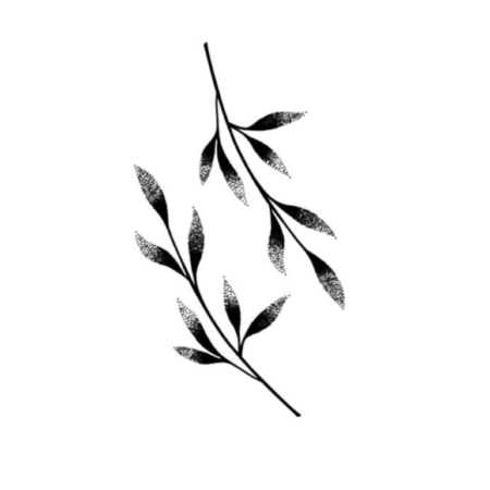 Dainty Leaf Semi Permanent ink Tattoo By ShopGomad