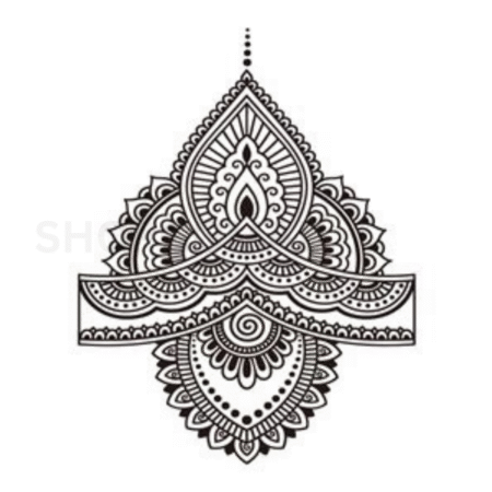 Mehndi Mandala Temporary Tattoo By ShopGomad