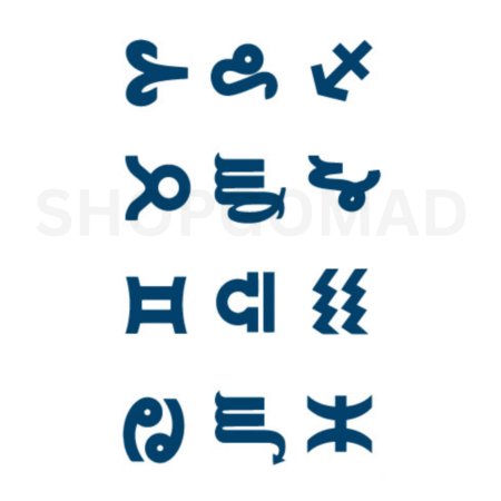 Zodiac Pack Temporary Tattoo By ShopGomad